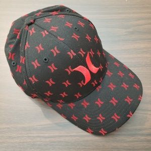 Hurley Black/Red Flexfit Men's Hat - XS